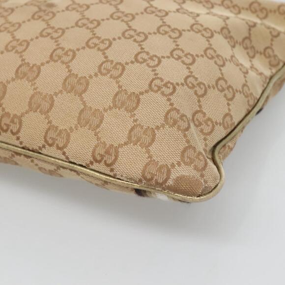 GUCCI GG Canvas Sherry Line Shoulder Bag Beige Black - Picture 10 of 16